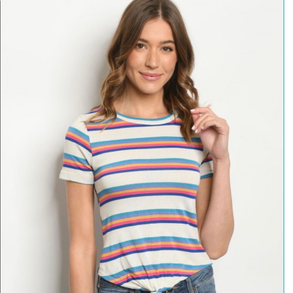 Colored top tie front